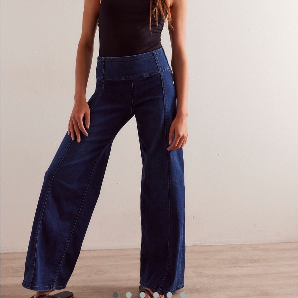 Free People Dark Blue Flare Jeans